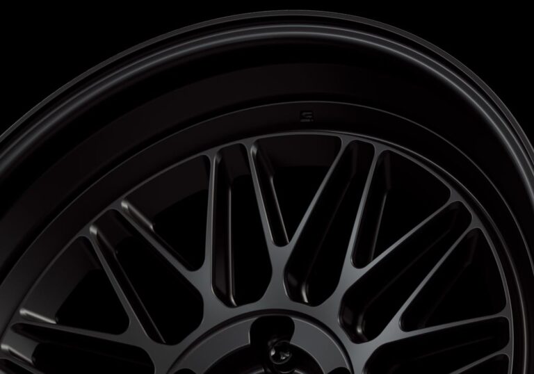 Three-quarter view of a black G22 3-piece wheel from Govad Forged Heritage series